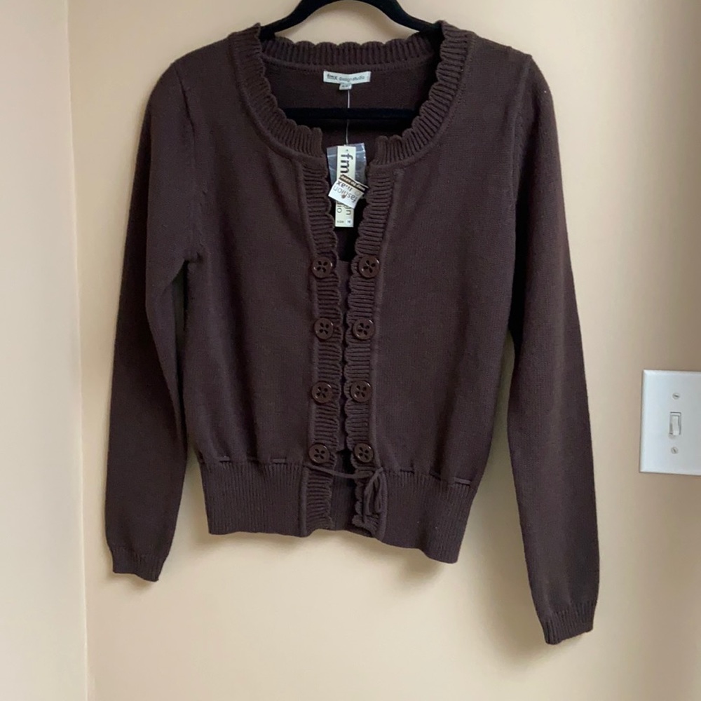NWT fmx design studio Front Button Knit Sweater